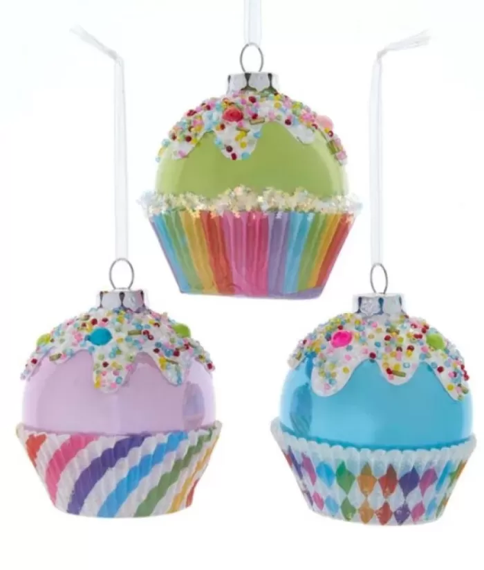 Boutique de Noël Mom'S Kitchen & Bakery*Glass Blue Cupcake Ornament