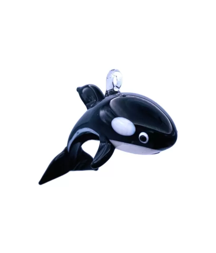 Boutique de Noël Under The Sea*Glass Orca Whale Ornament