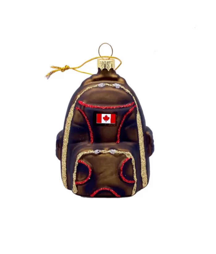 Cheap Glass Ornament, Back Pack With Canadian Flag Souvenirs Ornaments