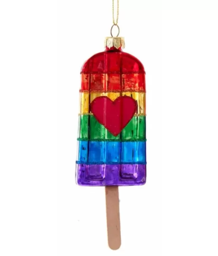 Boutique de Noël Mom'S Kitchen & Bakery*Glass Ornament, Gay Pride Icicle