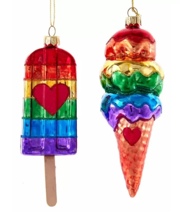 Online Glass Ornament, Gay Pride Icicle Pride