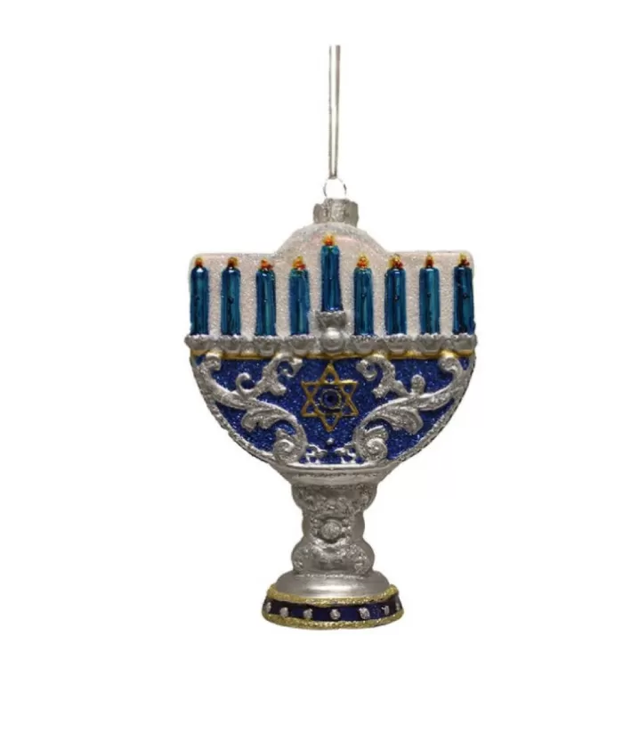 Boutique de Noël Religion*Glass Ornament Happy Hanukkah