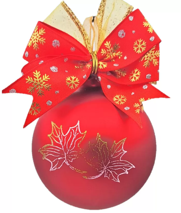 Best Glass Ornament, Momento Of Canada 2023, Hand Decorated. Red. Our Custom Made Souvenirs
