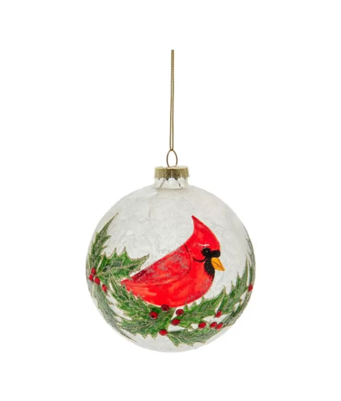 Boutique de Noël Birds & Owls*Glass Ornament, With Cardinal