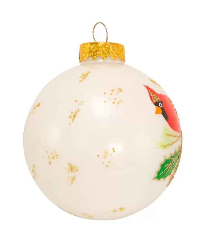 Shop Glass Ornament With Red Cardinal Decoration, 80Mm, 6 Per Box Animals