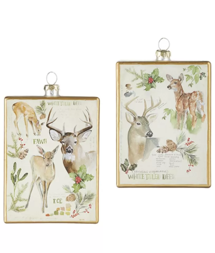 Boutique de Noël Enchanted Forest*Glass Ornament, With Wildlife Poster Design