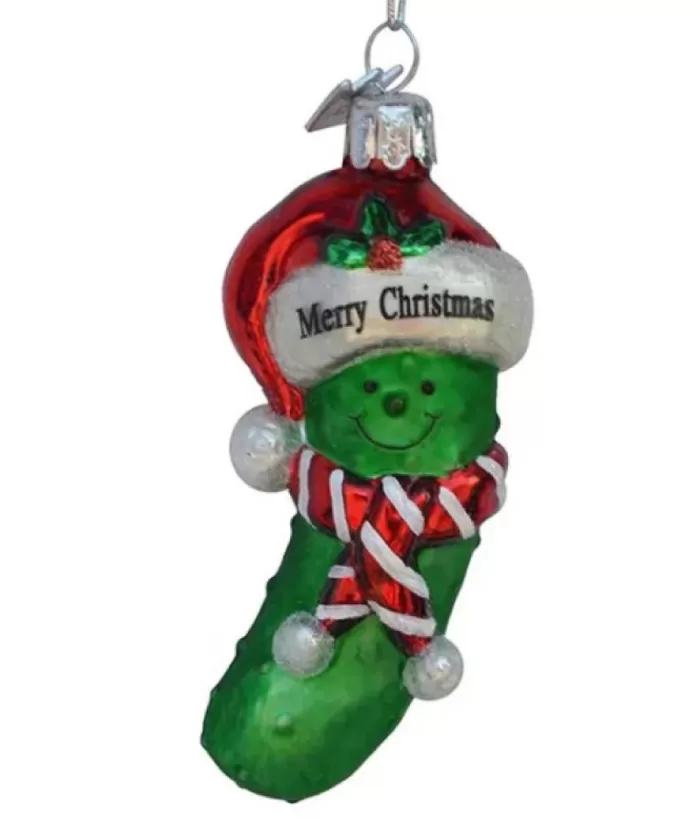 Boutique de Noël Mom'S Kitchen & Bakery*Glass Pickle Merry Xmas