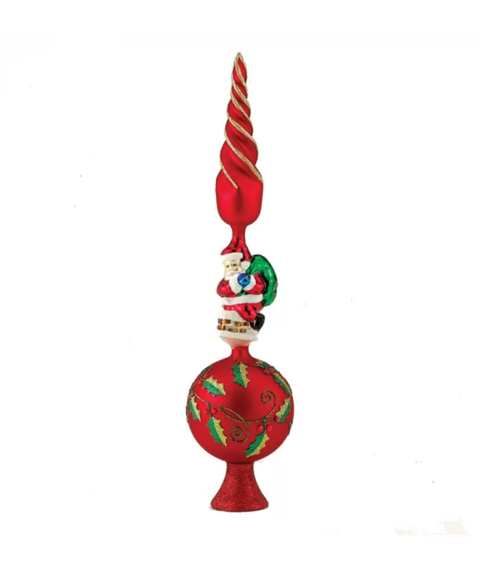 Boutique de Noël Christmas Classics*Glass Santa Treetrop