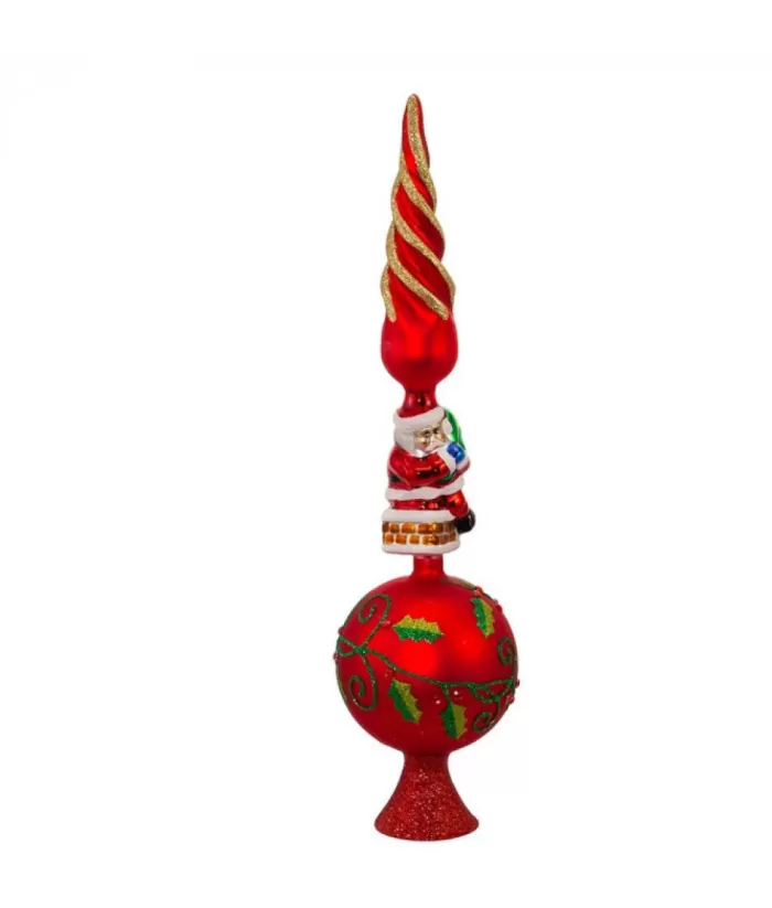 Boutique de Noël Christmas Classics*Glass Santa Treetrop