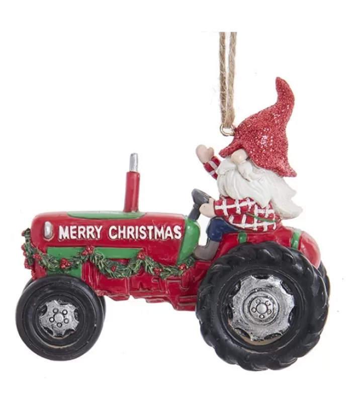 Store Gnome Riding Tractor Ornament The Gnomes