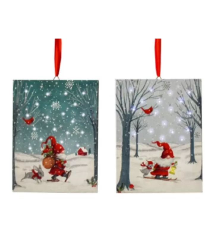 Boutique de Noël Canvas & Winter Scene*Gnome Scene, Wall Decor, Led