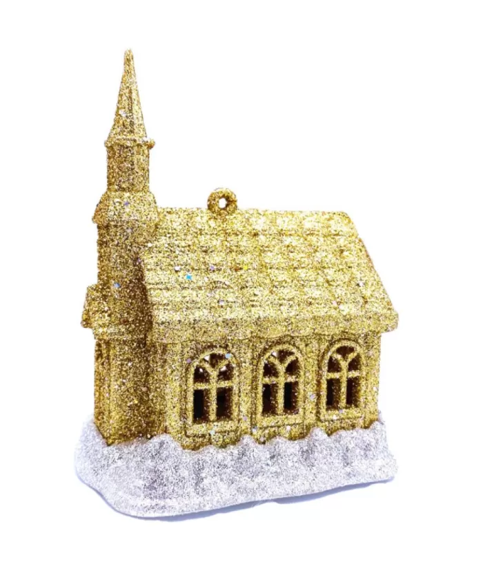 Boutique de Noël Usb & Led*Gold And Silver Led Church Ornament