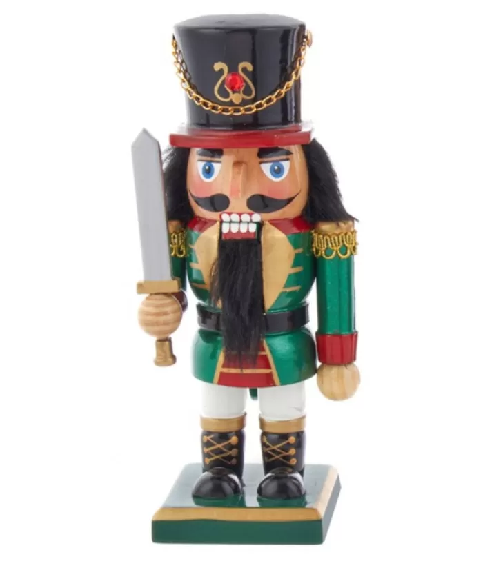 Boutique de Noël Ballet & Nutcrackers*Green Nutcracker With Sword, 9" Tall