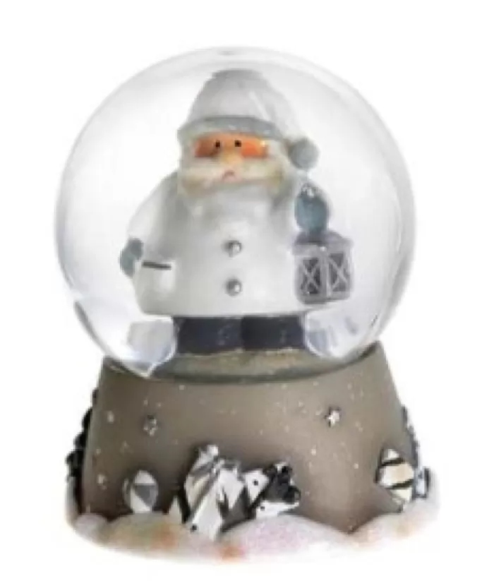 Boutique de Noël Snow Globes*Grey Snowglobe With Santa