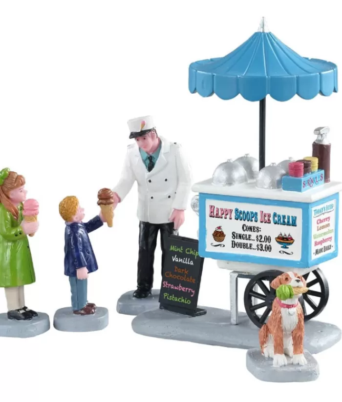 Outlet Happy Scoffs Ice Cream Cart, Set Of 5 Figurines Miscellaneous