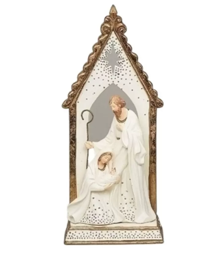 Boutique de Noël Religion & Nativities*Holy Family In Gothic Arch, 12" Tall.