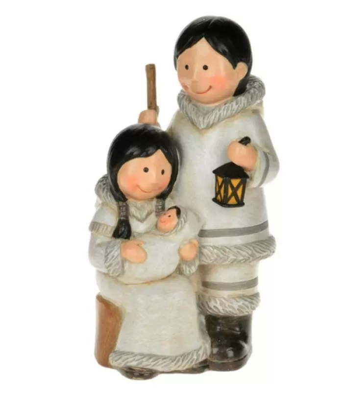 Boutique de Noël Religion*Inuit Holy Family Figurine, 8" Tall