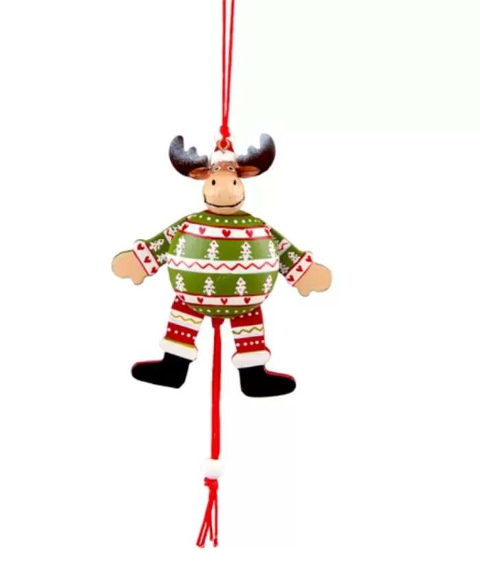 Boutique de Noël Rustic*Jumping Jack Moose, 5" Ornament