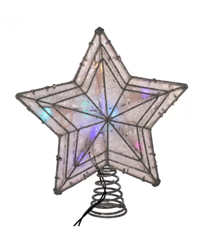 Clearance Led Color-Changing 5-Points Star Treetop Star & Tree Topper