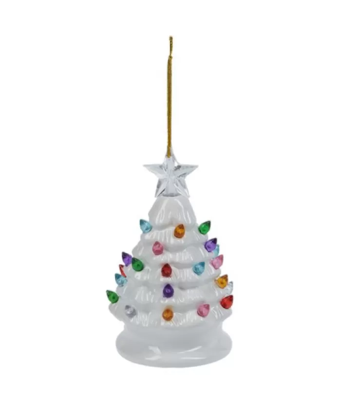 Boutique de Noël Santa'S Workshop*Led White Tree Ceramic Ornament