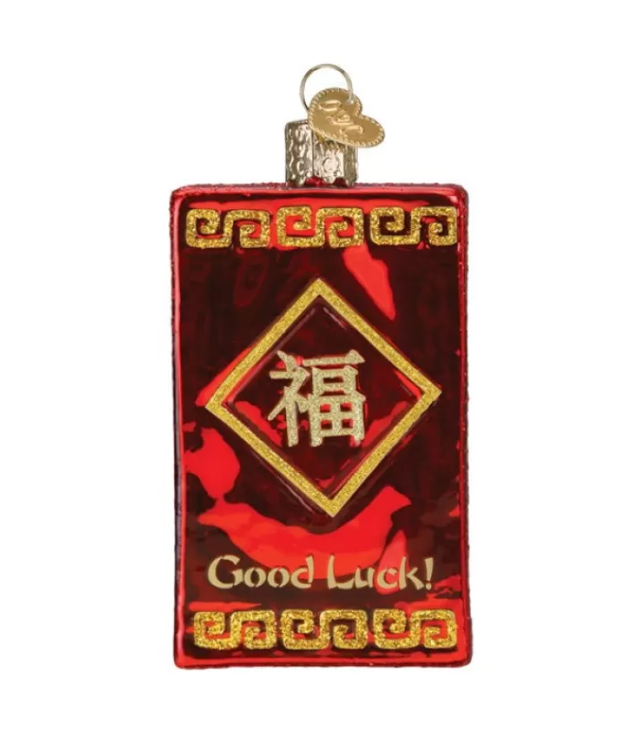 Fashion Lucky Red Envelope Glass Ornament (Hongbao) Family & Friends