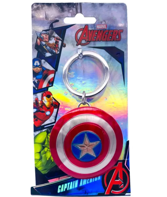 Boutique de Noël Marvel*Marvel Comics Superheroes, Collectible Keyring, Captain America'S Shield