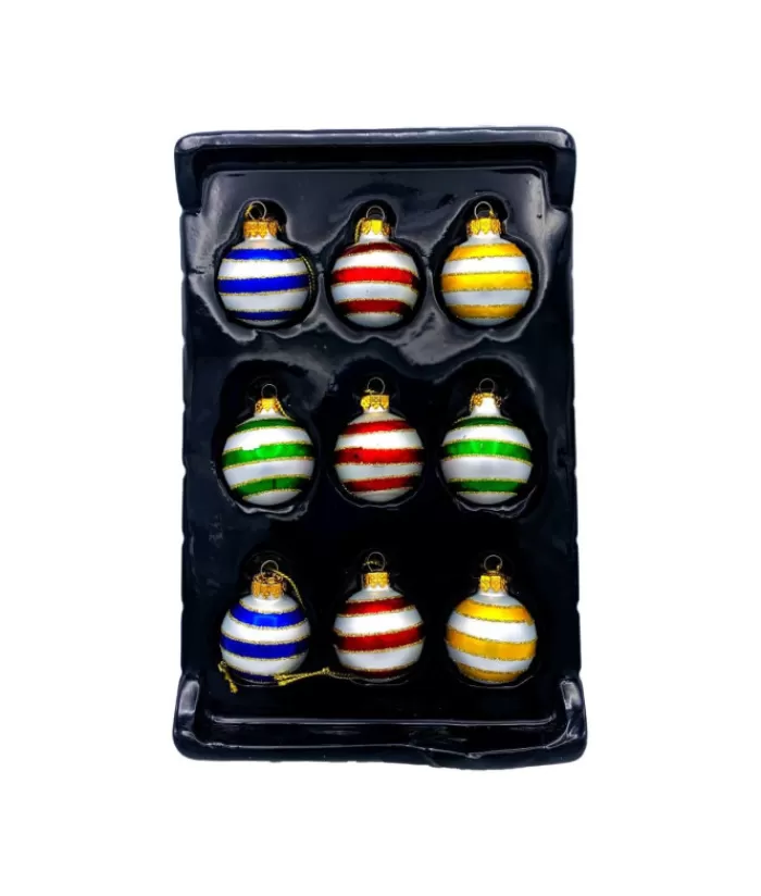 New Miniature Striped Glass Ball Ornaments Miscellaneous