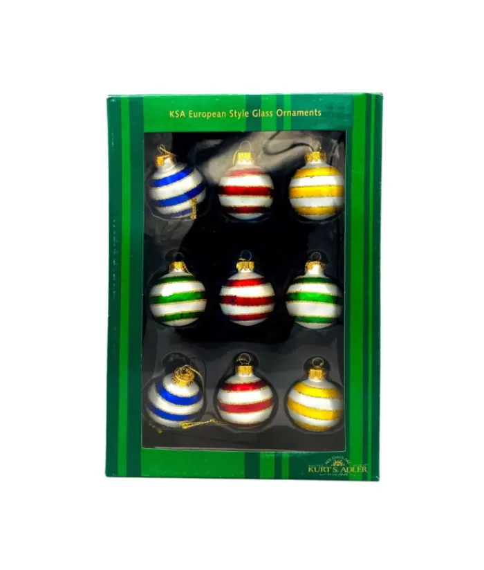 New Miniature Striped Glass Ball Ornaments Miscellaneous