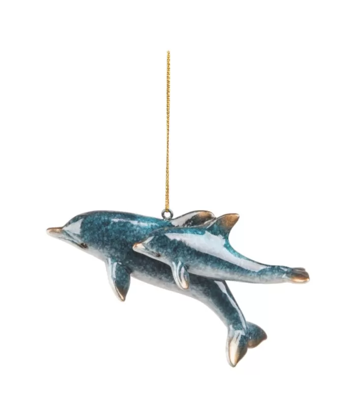 Boutique de Noël Under The Sea*Mom And Baby Dolphin Ornament