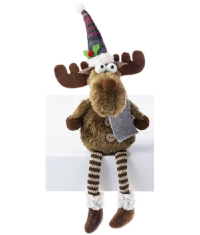 Boutique de Noël Rustic*Moose,Grey Scarf