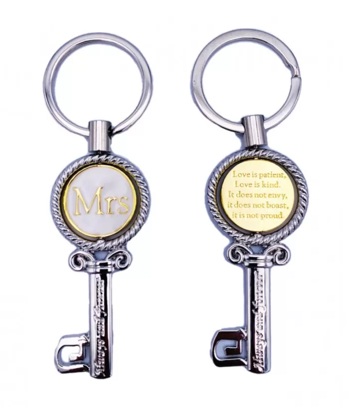 Boutique de Noël Wedding*Mr & Mrs Keyholder Set. Wedding Gift.