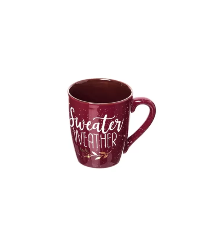 Fashion Mug, Ceramic, With "Sweater Weather " Motif Christmas Dishes