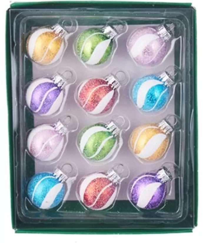 Boutique de Noël Christmas Classics*Multicoloured Glass Ornaments, 25Mm, 12 Per Box