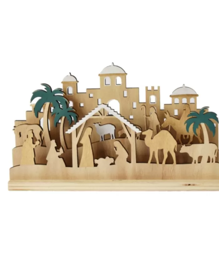 Boutique de Noël Religion*Nativity Scene, Wooden 3D Silhouette, Plywood Material