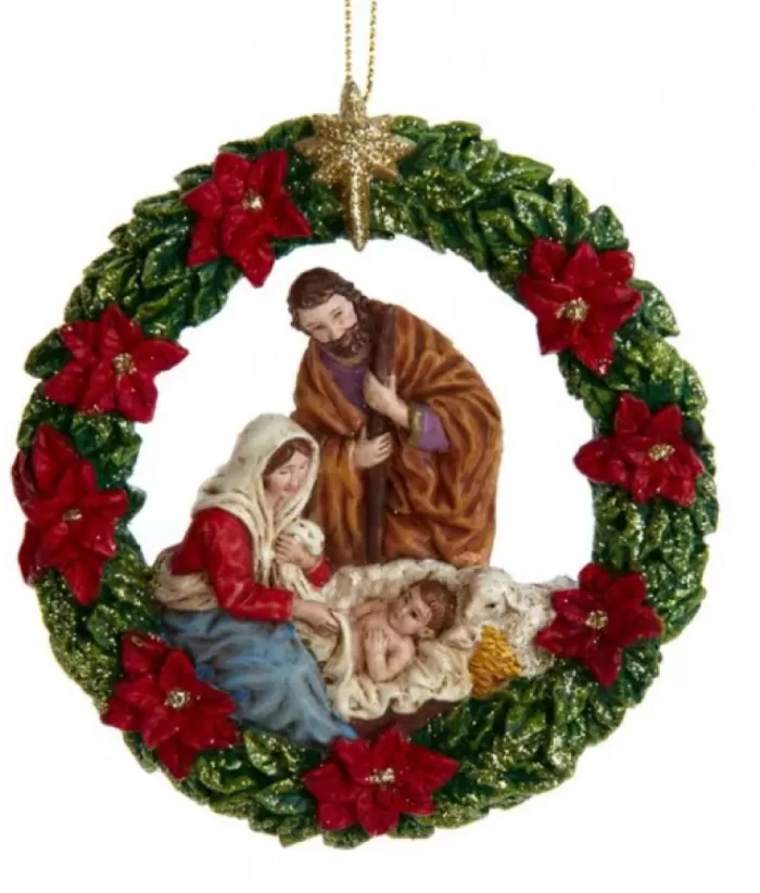 Boutique de Noël Religion*Nativity Wreath Ornament