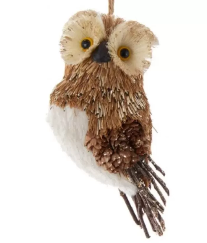 Boutique de Noël Enchanted Forest*Natural Owl Ornament