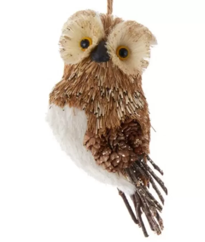 Outlet Natural Owl Ornament Animals