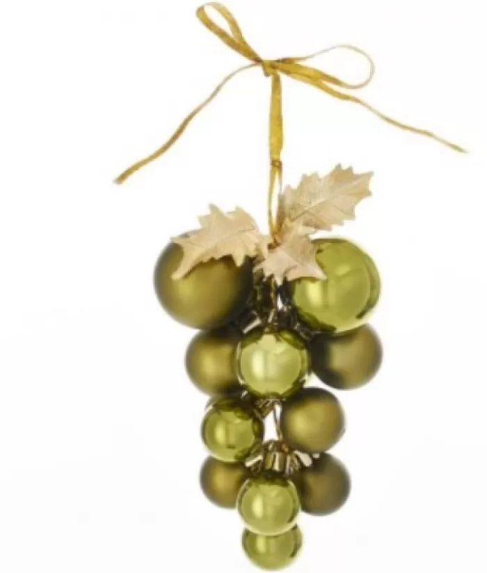 Boutique de Noël Wine Lovers*Olive Green Grape Cluster