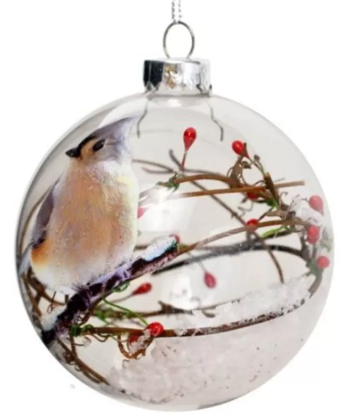 Cheap Ornamant, Glass Ball, Tufted Titmouse Animals