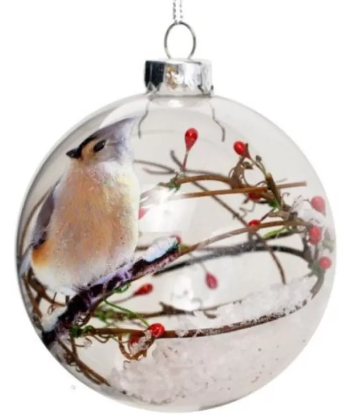 Boutique de Noël Birds & Owls*Ornamant, Glass Ball, Tufted Titmouse