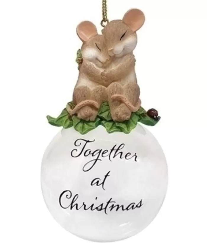 Boutique de Noël Enchanted Forest*Ornament, 4", Mice, Together