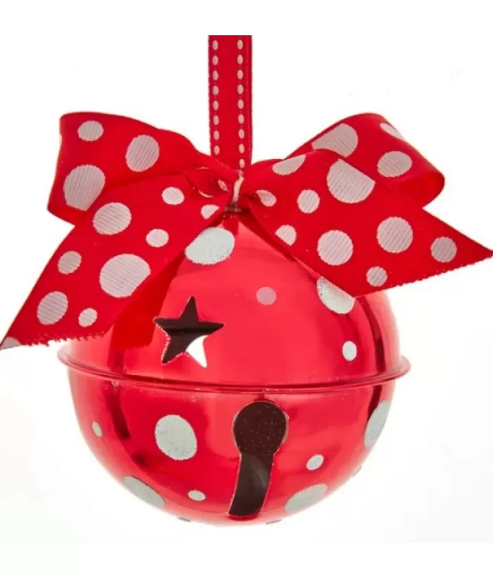 Boutique de Noël Christmas Classics*Ornament, 90Mm Red Bell With White Polka Dots