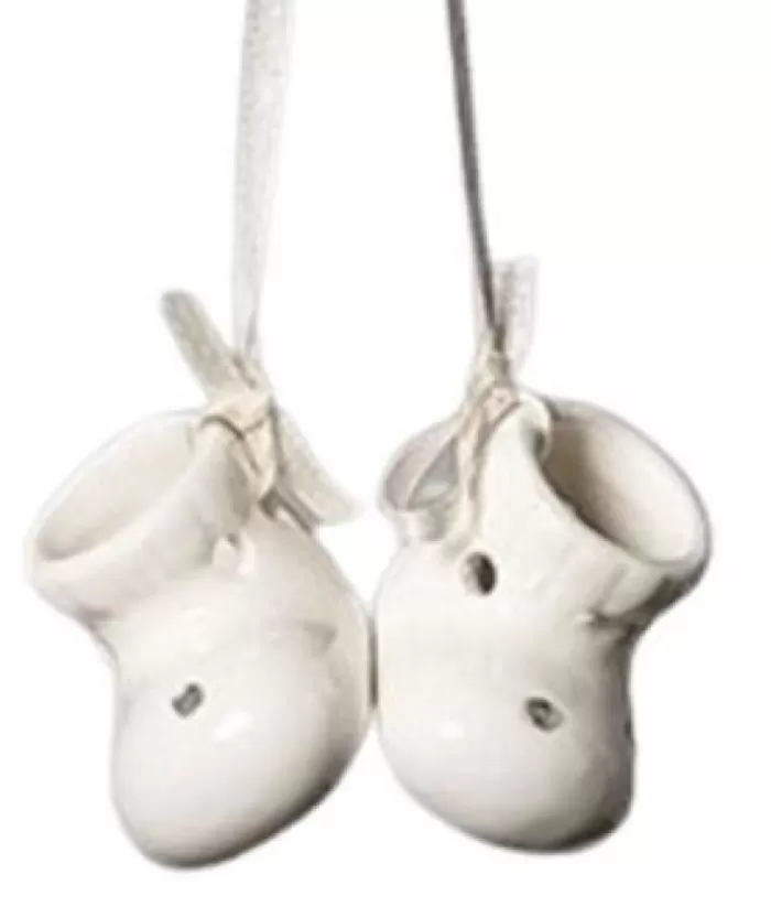 Boutique de Noël Family & Friends*Ornament, Baby'S First Shoes, White