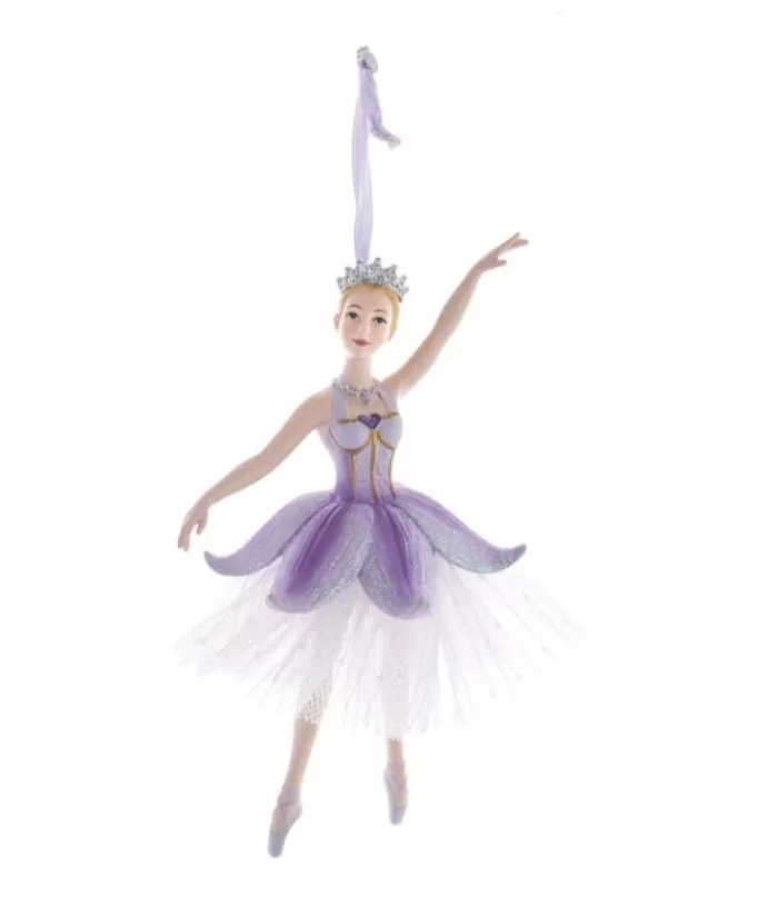 Best Ornament, Ballerina In Purple Fabric Tutu. La Vie En Rose