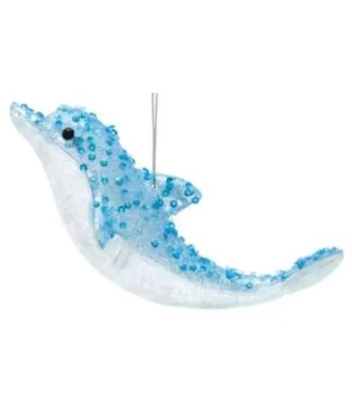 Best Sale Ornament Blue/Teal Dolphin, Plastic Ocean