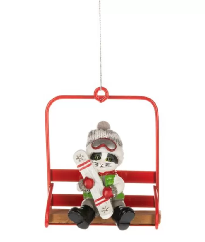 Online Ornament, Cat On The Ski Chairlift Sports