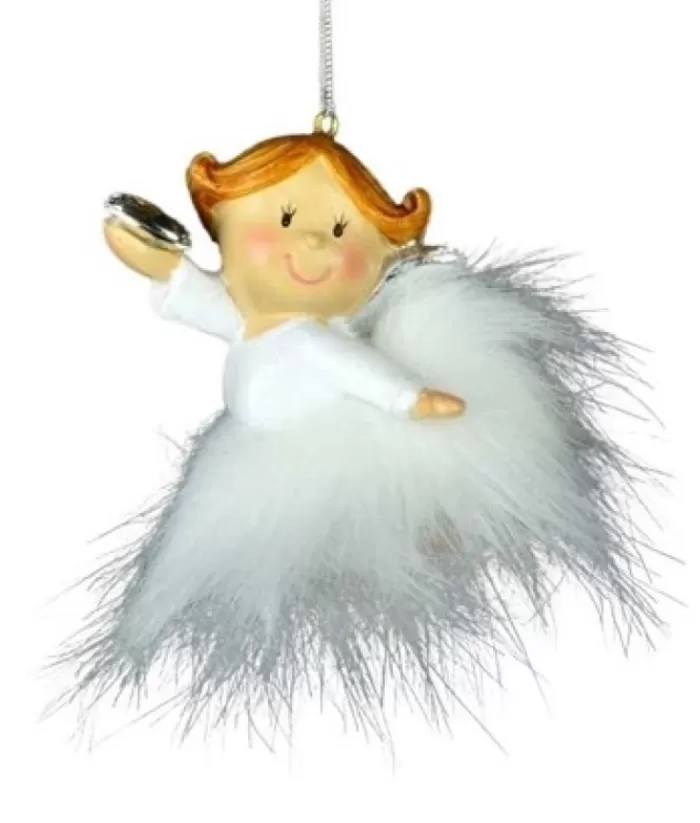 Boutique de Noël Winter Wonderland*Ornament, Child With Feather Trim