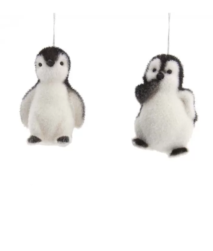 Store Ornament, Cute Baby Penguin In Flocked Finish Animals