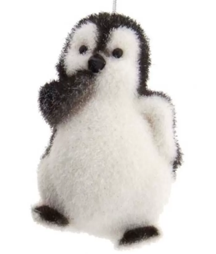 Boutique de Noël Winter Wonderland*Ornament, Cute Baby Penguin In Flocked Finish