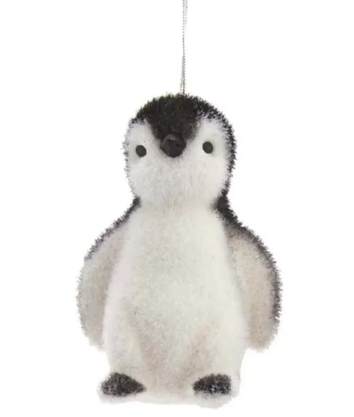 Online Ornament, Cute Baby Penguin In Flocked Finish Animals